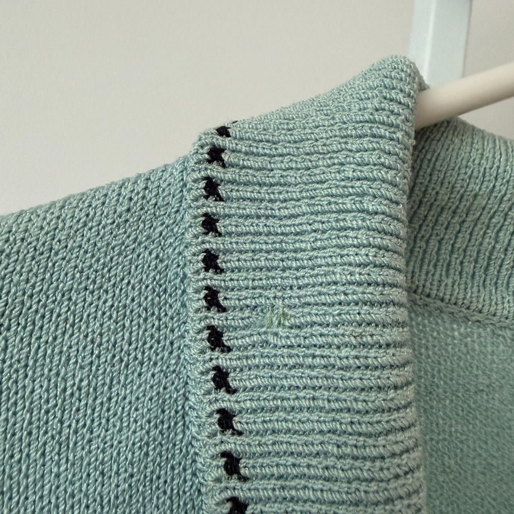 St. John Sport S Blue Cardigan Wool Collared Button Luxury Designer Old Money - Picture 4 of 7